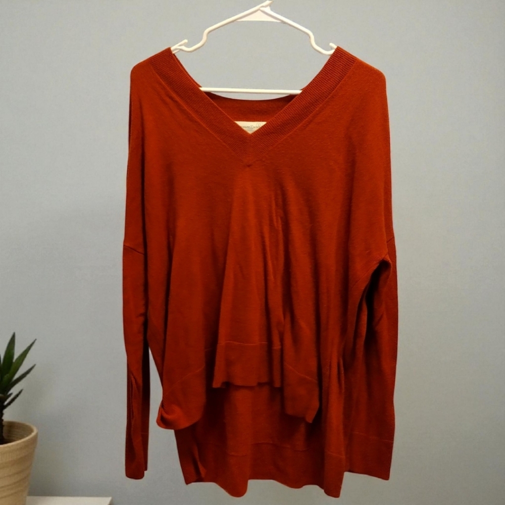 Treasure & Bond Warm Orangish Red Sweater
